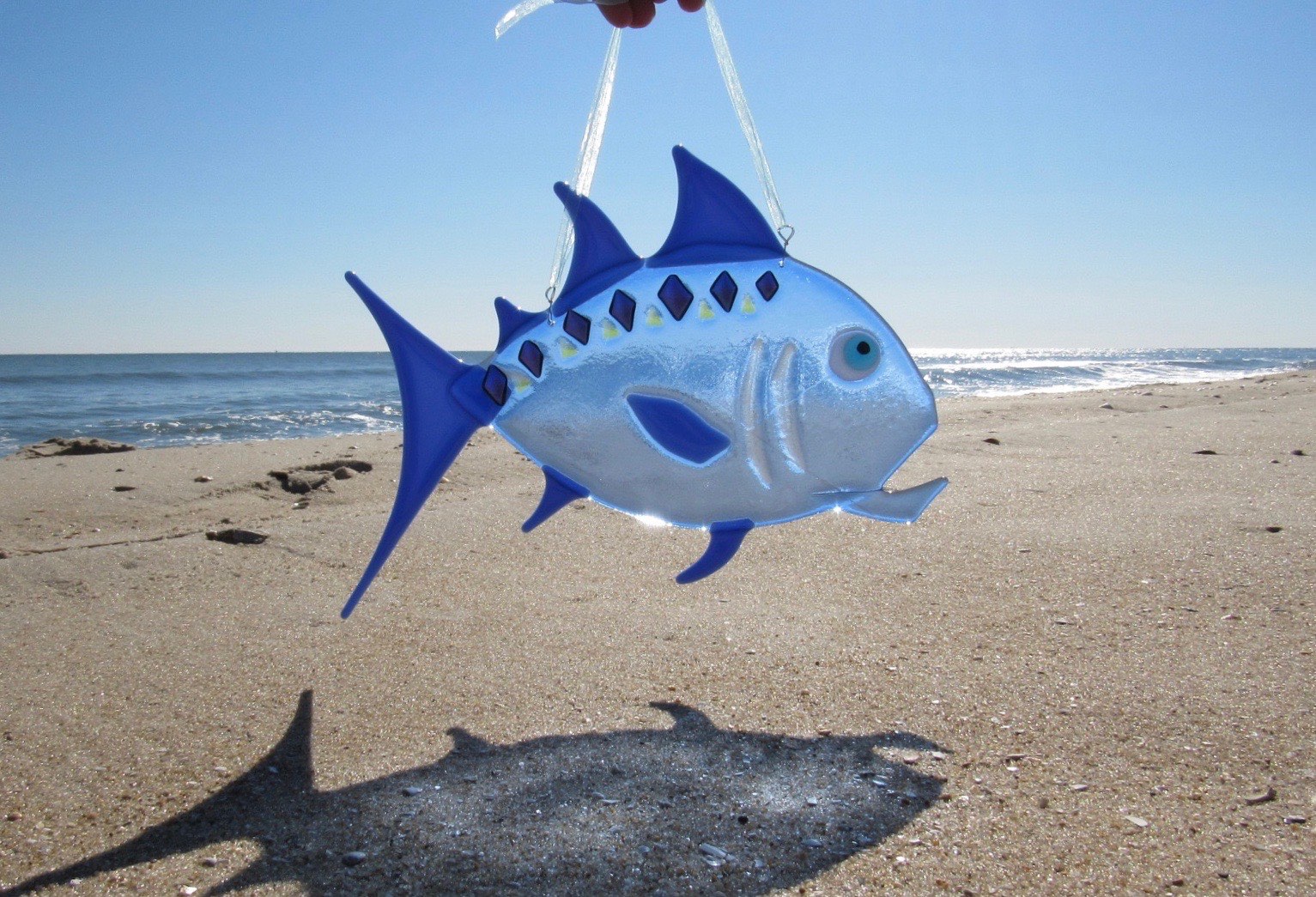 Medium Fused Glass Fish Lightcatcher - Bertha the Fish